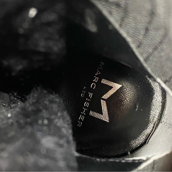 Marc Fisher Izzie Black Suede Lug Sole Boot 9 1/2 M - Picture 14 of 16